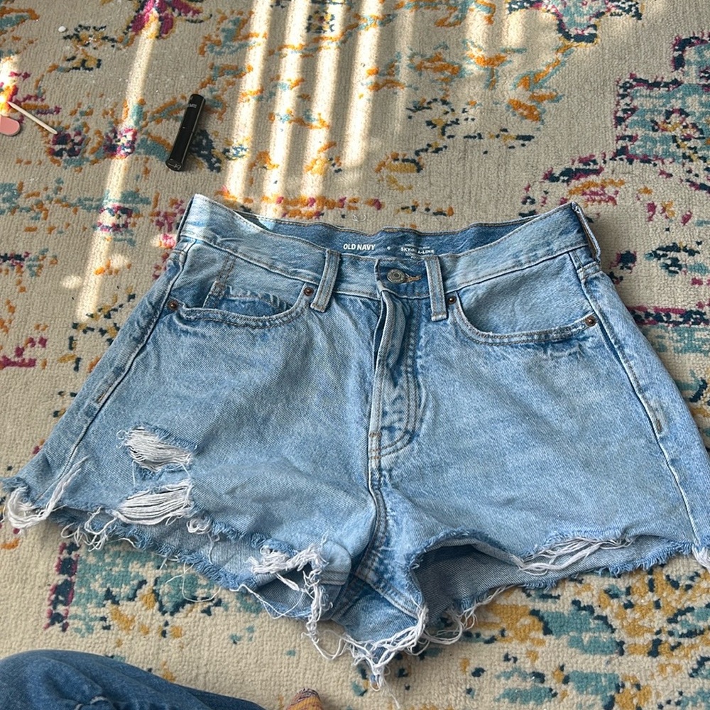 Light Wash Distressed Denim